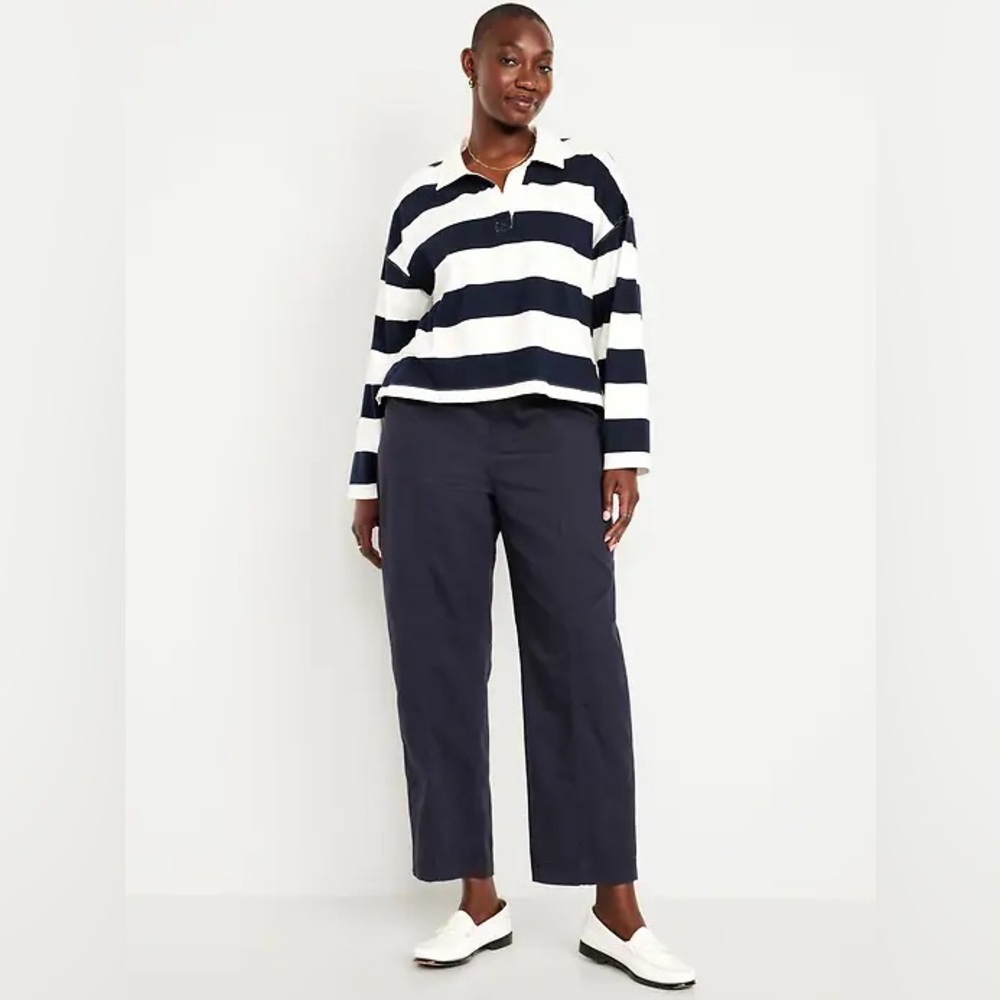 Old Navy Navy High-Rise Wide-Leg Pants - Picture 5 of 6